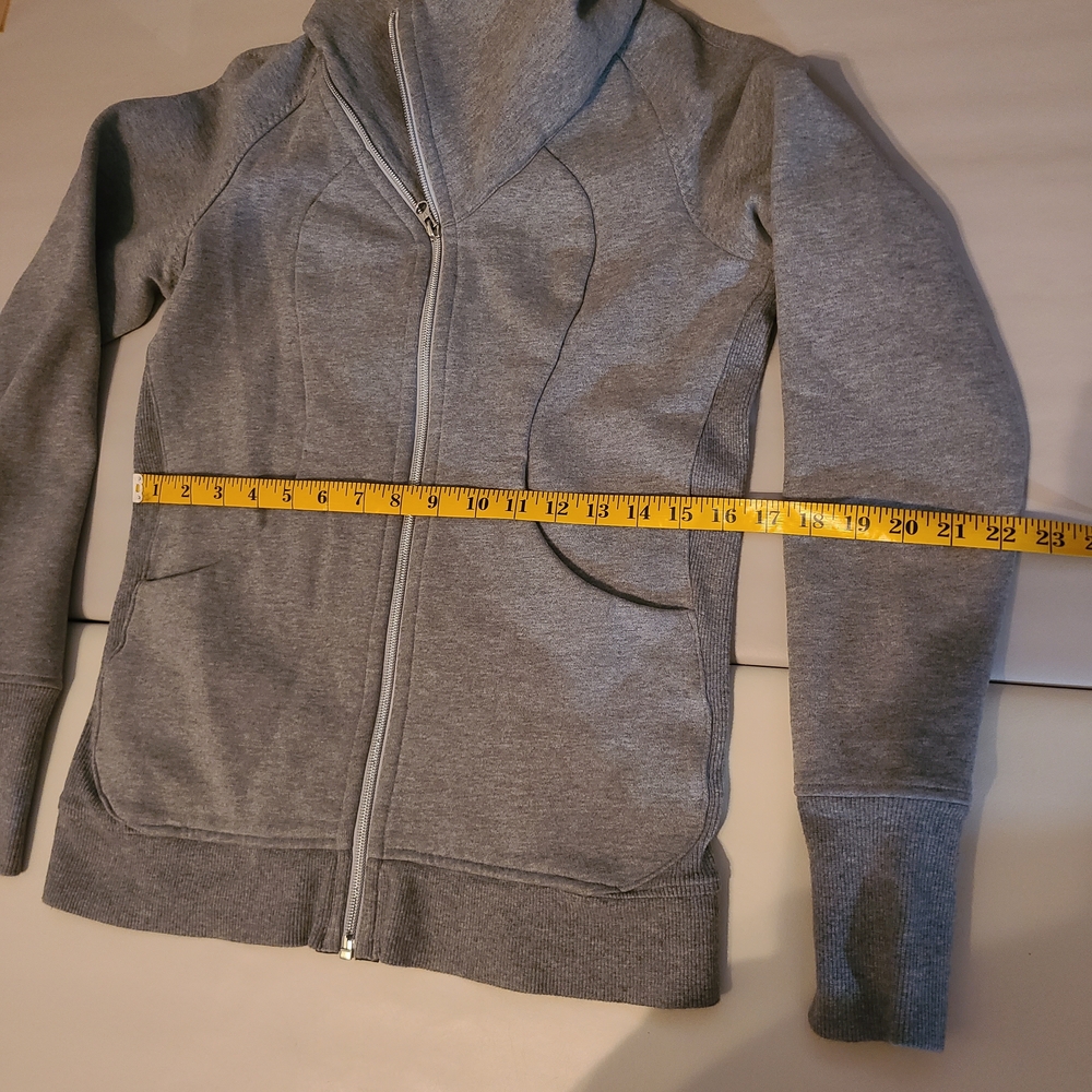 Lululemon Asymmetrical Scuba Full Zip Jacket Athletic Gray - Picture 6 of 9